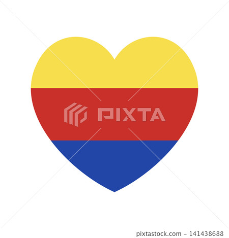 Flag of North Holland heart shaped. North Holland Netherlands province flag heart banner. Flag North Holland badge, button in heart shape. North Holland flag icon, sticker heart. Flag of North Holland heart shaped. North Holland Netherlands province flag heart banner. Flag North Holland badge, button in heart shape. North Holland flag icon, sticker heart. 141438688