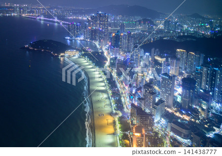 韓國釜山非常美麗的城市夜景 141438777