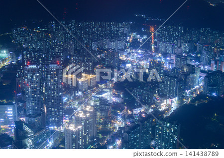 A very beautiful urban night view of Busan, South Korea A very beautiful urban night view of Busan, South Korea 141438789