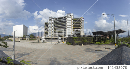 Medellin, Antioquia, Colombia, July 16, 2022, panoramic view of the EPM Intelligent Building Medellin, Antioquia, Colombia, July 16, 2022, panoramic view of the EPM Intelligent Building 141438978