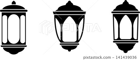 Lantern silhouette illustration Lantern silhouette illustration 141439036