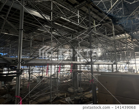 A massive piping construction site A massive piping construction site 141439068