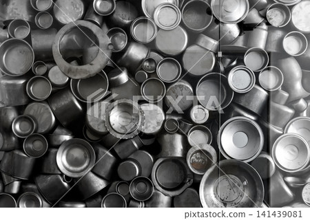 Metal tableware manufactured during the time, on display at Schindler's Factory Museum, Krakow. Metal tableware manufactured during the time, on display at Schindler's Factory Museum, Krakow. 141439081
