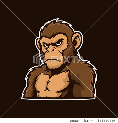 monkey mascot logo illustration vector design template simple and modern style monkey mascot logo illustration vector design template simple and modern style 141439146
