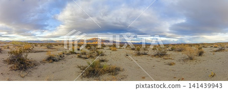 Storm clouds over Mojave Desert panorama Storm clouds over Mojave Desert panorama 141439943