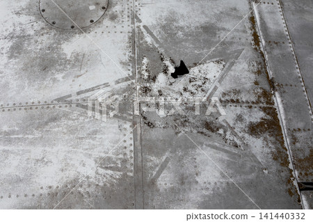 Old Aircraft Fuselage with Star Marking Old Aircraft Fuselage with Star Marking 141440332