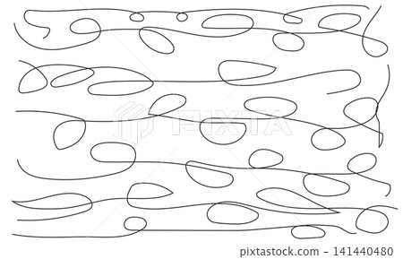 Continuous black line art with abstract shapes and curves, simple design elements on white background. Continuous black line art with abstract shapes and curves, simple design elements on white background. 141440480