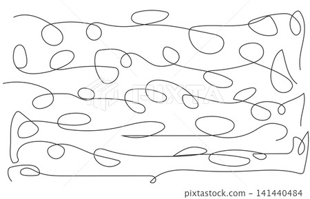 Continuous line art background with abstract flowing loops and minimalist wavy stroke shapes. Continuous line art background with abstract flowing loops and minimalist wavy stroke shapes. 141440484
