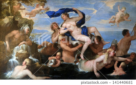Painting in the Palace Borromeo on Isola Bella, Borromeo Islands, Lago Maggiore, Piedmont, Italy Painting in the Palace Borromeo on Isola Bella, Borromeo Islands, Lago Maggiore, Piedmont, Italy 141440681