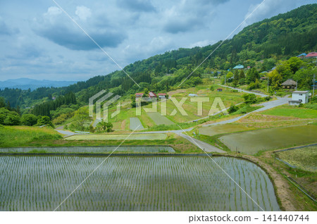 [Rice Planting] Tochikura Terraced Rice Fields [Nakajo, Nagano City] 141440744