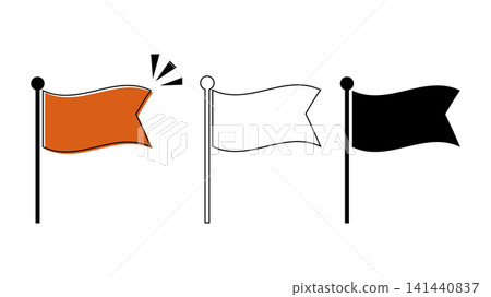 A set of simple flag illustration materials A set of simple flag illustration materials 141440837