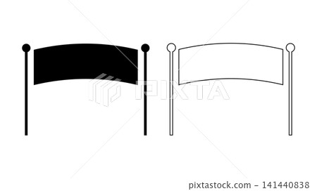 A set of simple flag illustration materials A set of simple flag illustration materials 141440838
