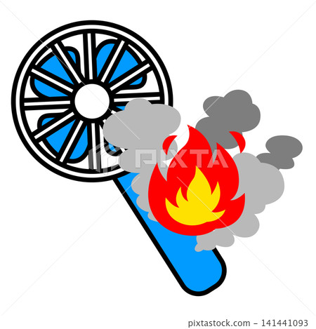 Portable fan that catches fire 141441093