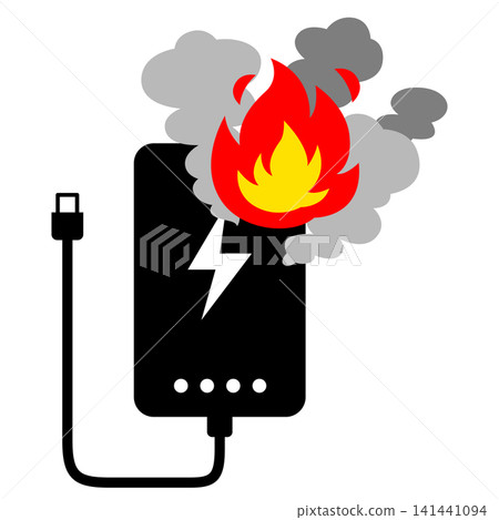 Mobile battery that catches fire Mobile battery that catches fire 141441094