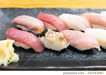 Delicious sushi platter Delicious sushi platter 141441097