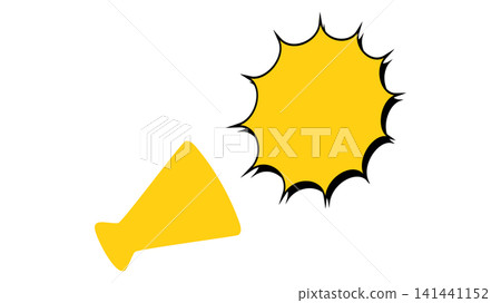 Illustration of someone shouting loudly using a megaphone. Illustration of someone shouting loudly using a megaphone. 141441152