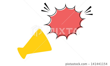 Illustration of someone shouting loudly using a megaphone. Illustration of someone shouting loudly using a megaphone. 141441154