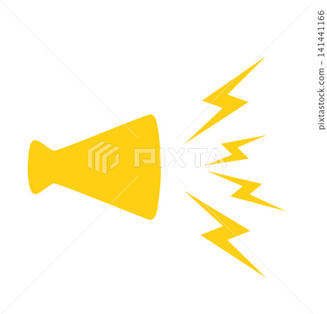 Simple megaphone illustration material Simple megaphone illustration material 141441166