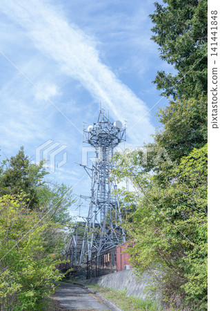 Radio tower and blue sky Radio tower and blue sky 141441848