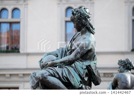 Archduke Johann Fountain, allegorical representation of the river Enns, Hauptplatz square, Graz, Styria, Austria Archduke Johann Fountain, allegorical representation of the river Enns, Hauptplatz square, Graz, Styria, Austria 141442467