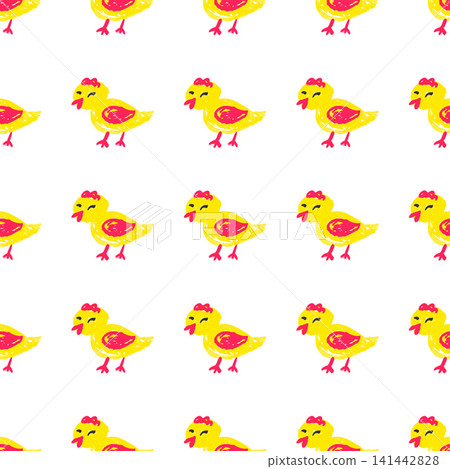 Seamless pattern. Hand drawn crayon texture style Seamless pattern. Hand drawn crayon texture style 141442828