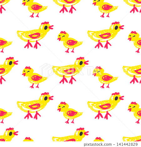 Seamless pattern. Hand drawn crayon texture style Seamless pattern. Hand drawn crayon texture style 141442829