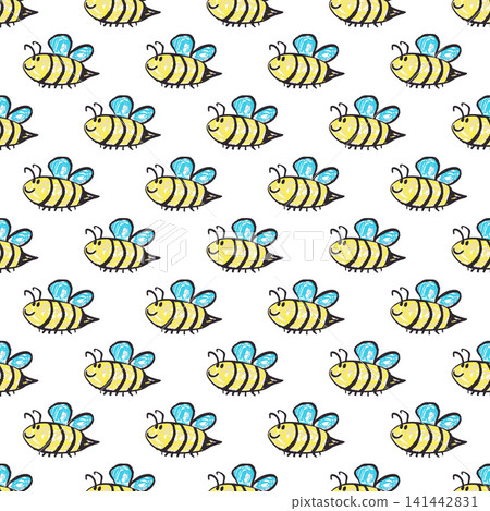 Seamless pattern. Hand drawn crayon texture style Seamless pattern. Hand drawn crayon texture style 141442831
