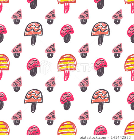 Seamless pattern. Hand drawn crayon texture style Seamless pattern. Hand drawn crayon texture style 141442853