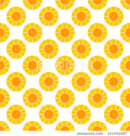 Seamless pattern with orange sun Seamless pattern with orange sun 141442887