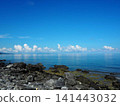 Okinawa's blue sea and sky 141443032