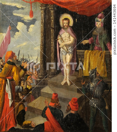The Trial of Jesus Christ, altarpiece in the Church of the Saint Barbara in Velika Mlaka, Croatia The Trial of Jesus Christ, altarpiece in the Church of the Saint Barbara in Velika Mlaka, Croatia 141443694
