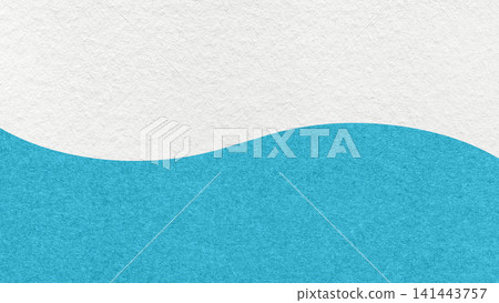 White paper texture background with light turquoise horizontal curved wavy split and. copy space for banner, presentation White paper texture background with light turquoise horizontal curved wavy split and. copy space for banner, presentation 141443757