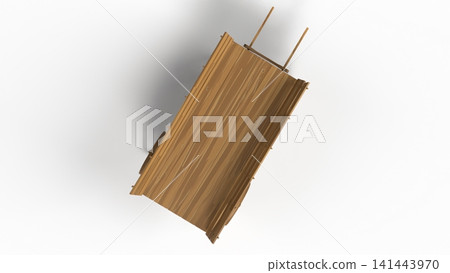 Wooden structure viewed from above in a simple design 141443970