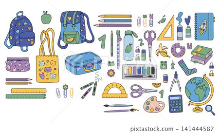 back to school doodle set back to school doodle set 141444587