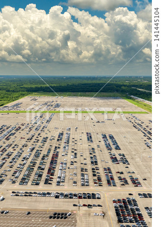 Import or export of new cars at production factory warehouse Import or export of new cars at production factory warehouse 141445104