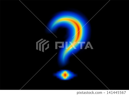 Abstract shape glowing in neon light, with heatmap color palette Abstract shape glowing in neon light, with heatmap color palette 141445567