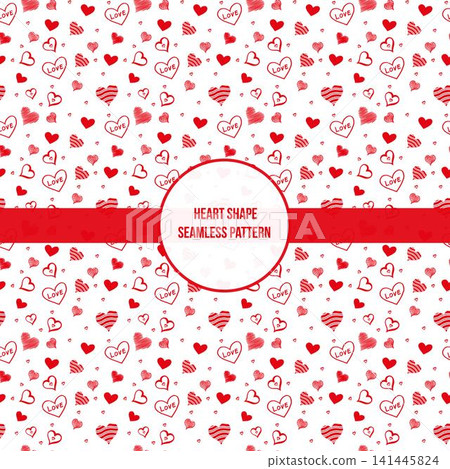 Happy Valentine's Day. Red hearts seamless pattern.Background with small hearts,Vector illustration Happy Valentine's Day. Red hearts seamless pattern.Background with small hearts,Vector illustration 141445824