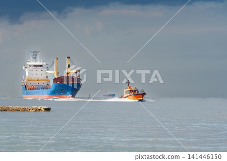 Large cargo ship Large cargo ship 141446150