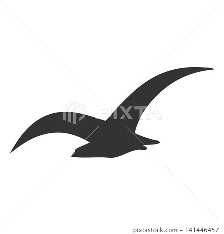 Black bird silhouette flying wing icon vector illustration Black bird silhouette flying wing icon vector illustration 141446457