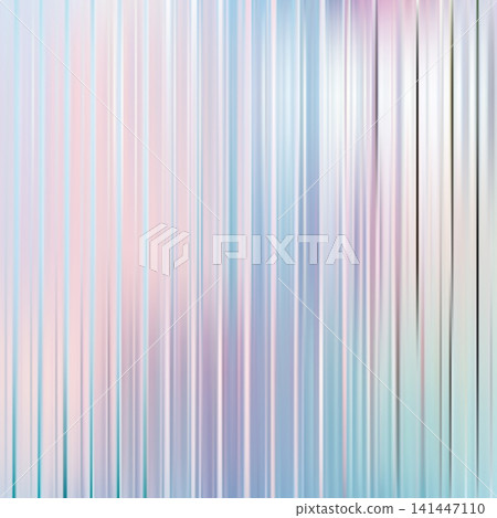 Iced glass texture. Holograph metal reed flute laser background. Ripple pattern effect. Silver striations frosty iridescent reflect mirror. Square abstract line gradient. Ribbed 3d prism pastel stripe 141447110