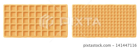 Waffle pancake cracker, crepe rectangle, square brunch stroopwafel. Icon of wafer biscuit, croffle cream graham, dutch cookie texture. 3d belgian honey syrup cake, waffel drawing. Breakfast pastry Waffle pancake cracker, crepe rectangle, square brunch stroopwafel. Icon of wafer biscuit, croffle cream graham, dutch cookie texture. 3d belgian honey syrup cake, waffel drawing. Breakfast pastry 141447116