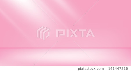 Empty pink studio backdrop, 3d room product podium background. Clean solid wall and pastel platform gobo, abstract beige gradient. Plain spring display with window sun shadow, cosmetic photography Empty pink studio backdrop, 3d room product podium background. Clean solid wall and pastel platform gobo, abstract beige gradient. Plain spring display with window sun shadow, cosmetic photography 141447216