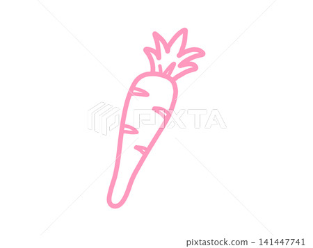 Simple and cute carrot icon (pink) Simple and cute carrot icon (pink) 141447741