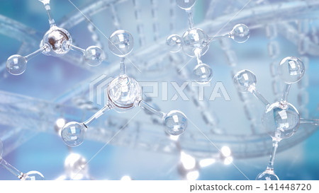 Transparent Molecular Structures and Scientific Formula Background 3d render. Transparent Molecular Structures and Scientific Formula Background 3d render. 141448720