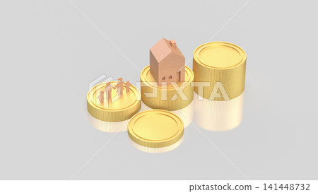 Family Home Investment and Financial Security Growth Concept 3d render. Family Home Investment and Financial Security Growth Concept 3d render. 141448732