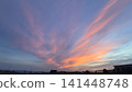 Crimson sunset clouds 141448748