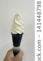 Vanilla soft serve ice cream 141448798