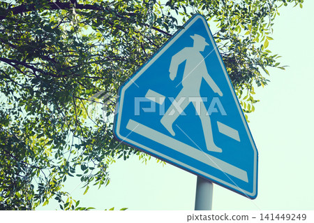 Crosswalk road signs Crosswalk road signs 141449249