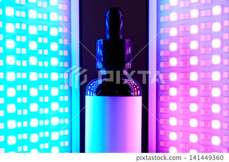 Skincare serum dropper bottle with vibrant led light therapy Skincare serum dropper bottle with vibrant led light therapy 141449360