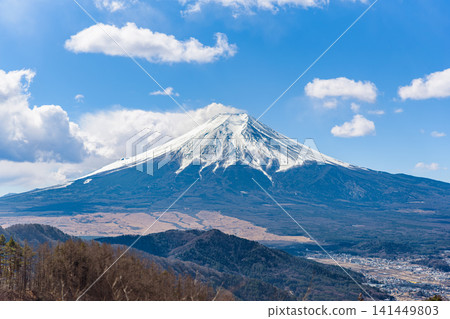 A panoramic view of Mt. Fuji from the ridge trail between Mt. Kurami and Mt. Aisada. A panoramic view of Mt. Fuji from the ridge trail between Mt. Kurami and Mt. Aisada. 141449803